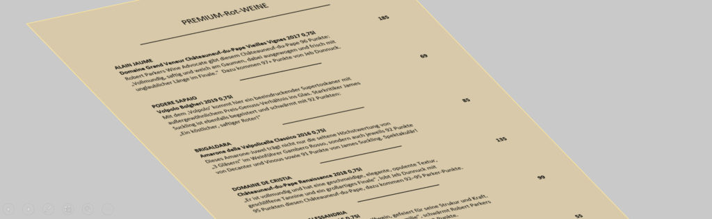 SV-Dialogmethode svBlog Weinkarte